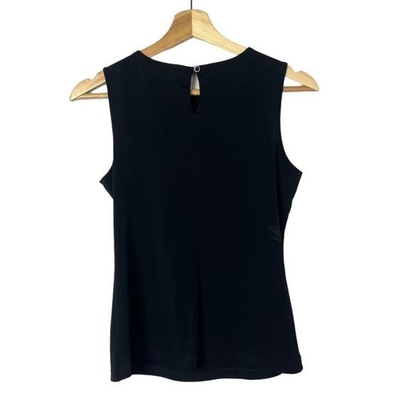 Calvin Klein Petite Pleated Neck Sleeveless Blouse 4P - Picture 2 of 3